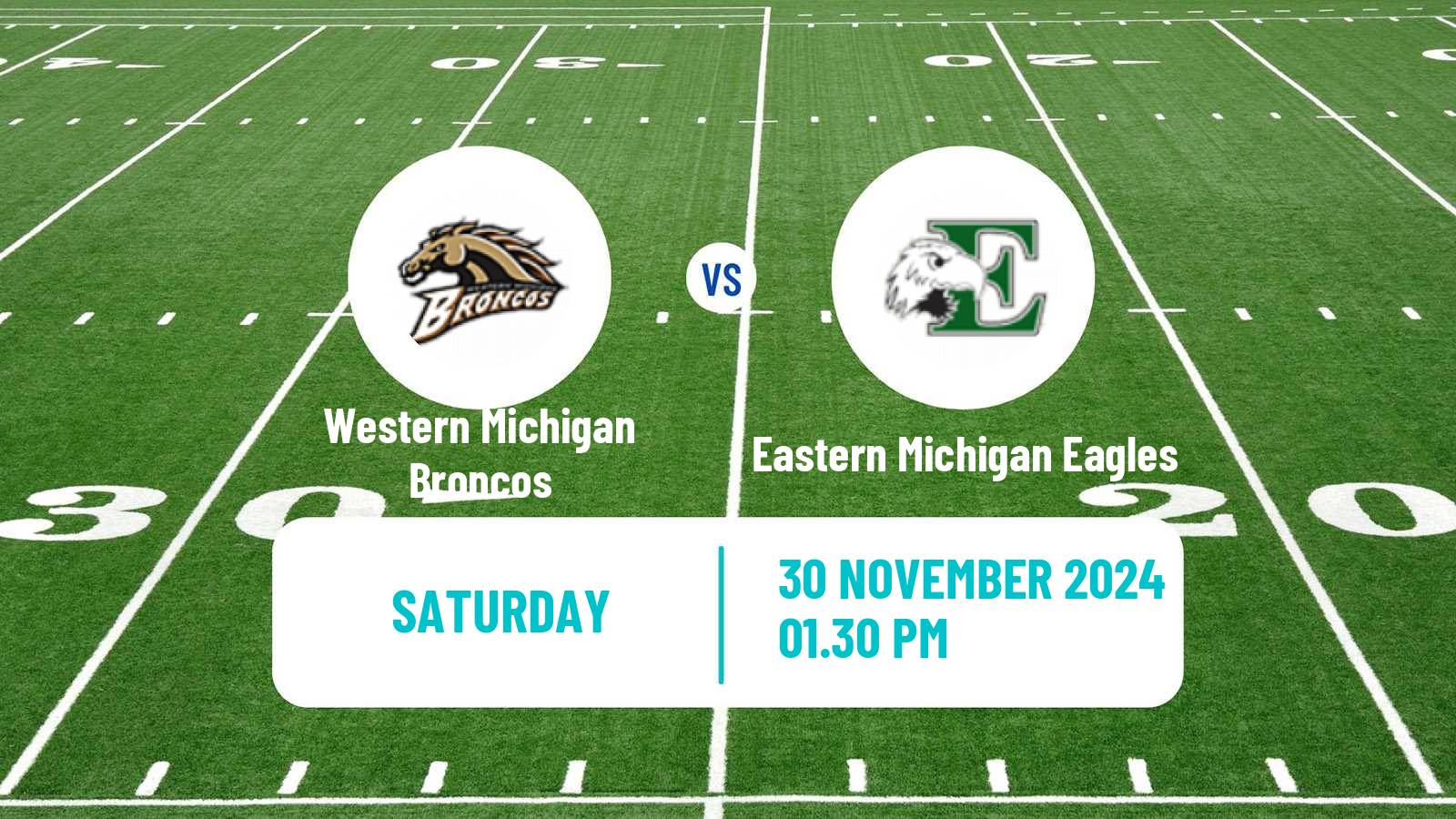 American football NCAA College Football Western Michigan Broncos - Eastern Michigan Eagles