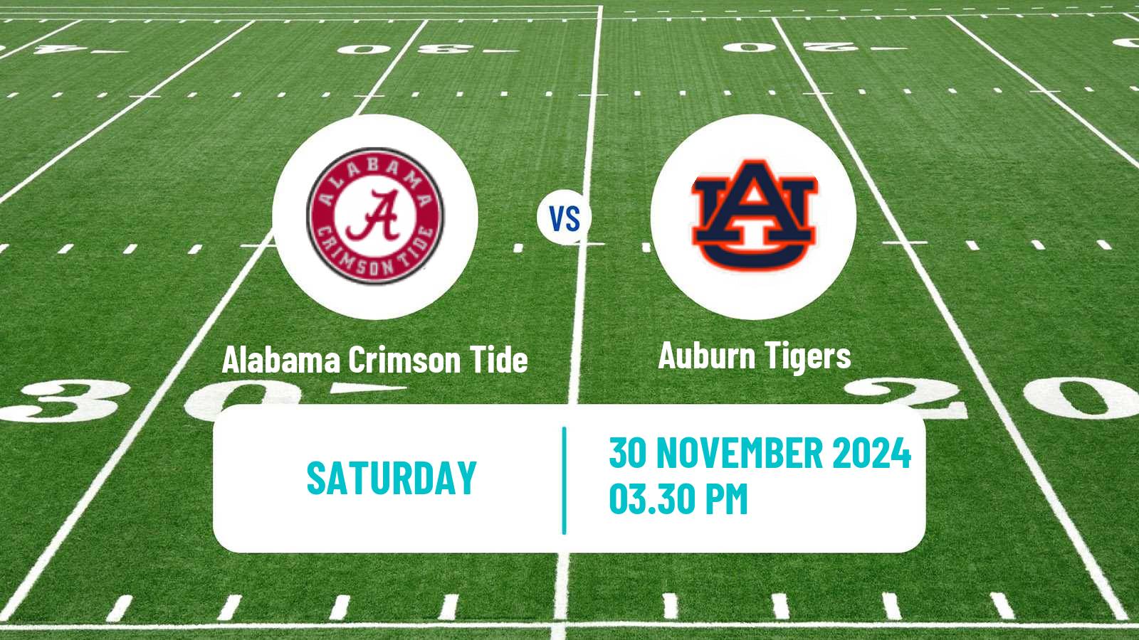 American football NCAA College Football Alabama Crimson Tide - Auburn Tigers