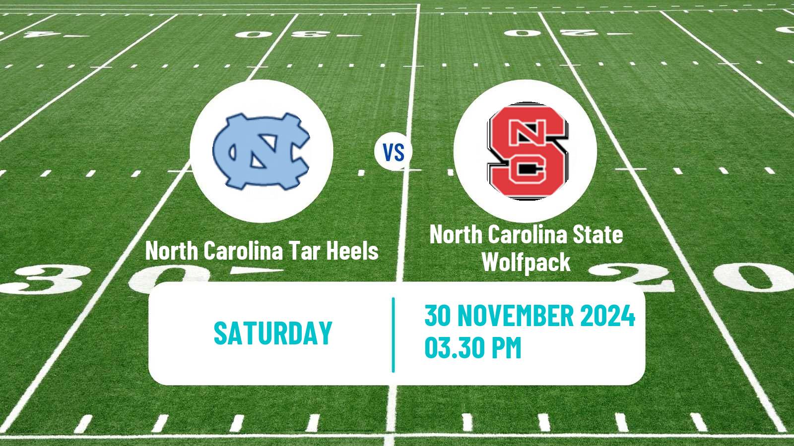 American football NCAA College Football North Carolina Tar Heels - North Carolina State Wolfpack