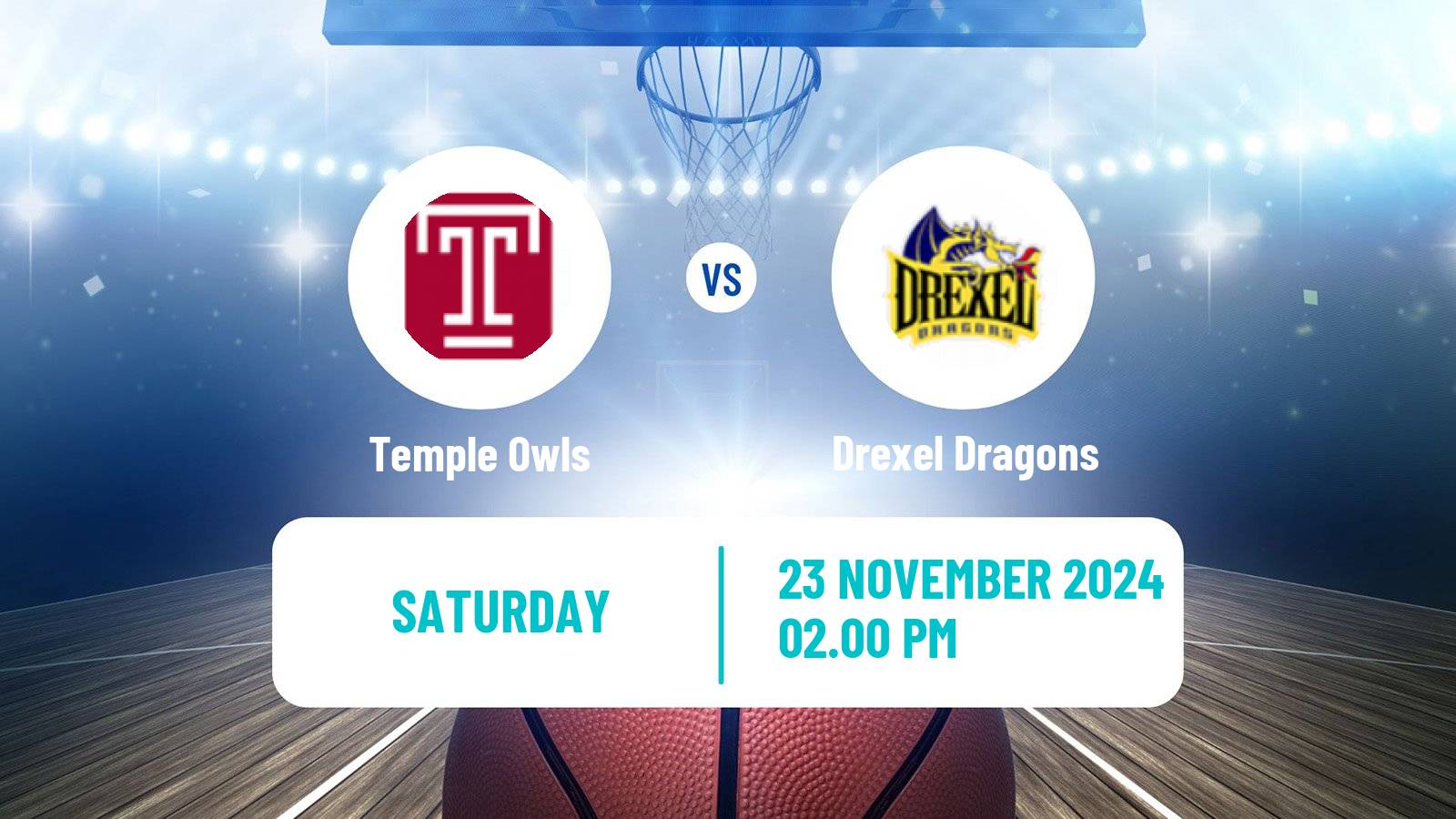 Basketball NCAA College Basketball Women Temple Owls - Drexel Dragons