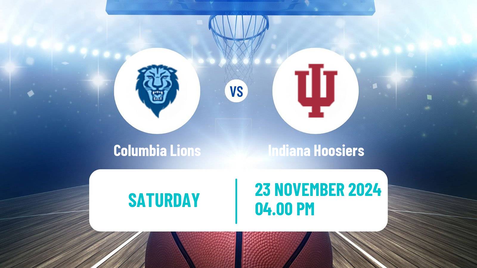 Basketball NCAA College Basketball Women Columbia Lions - Indiana Hoosiers