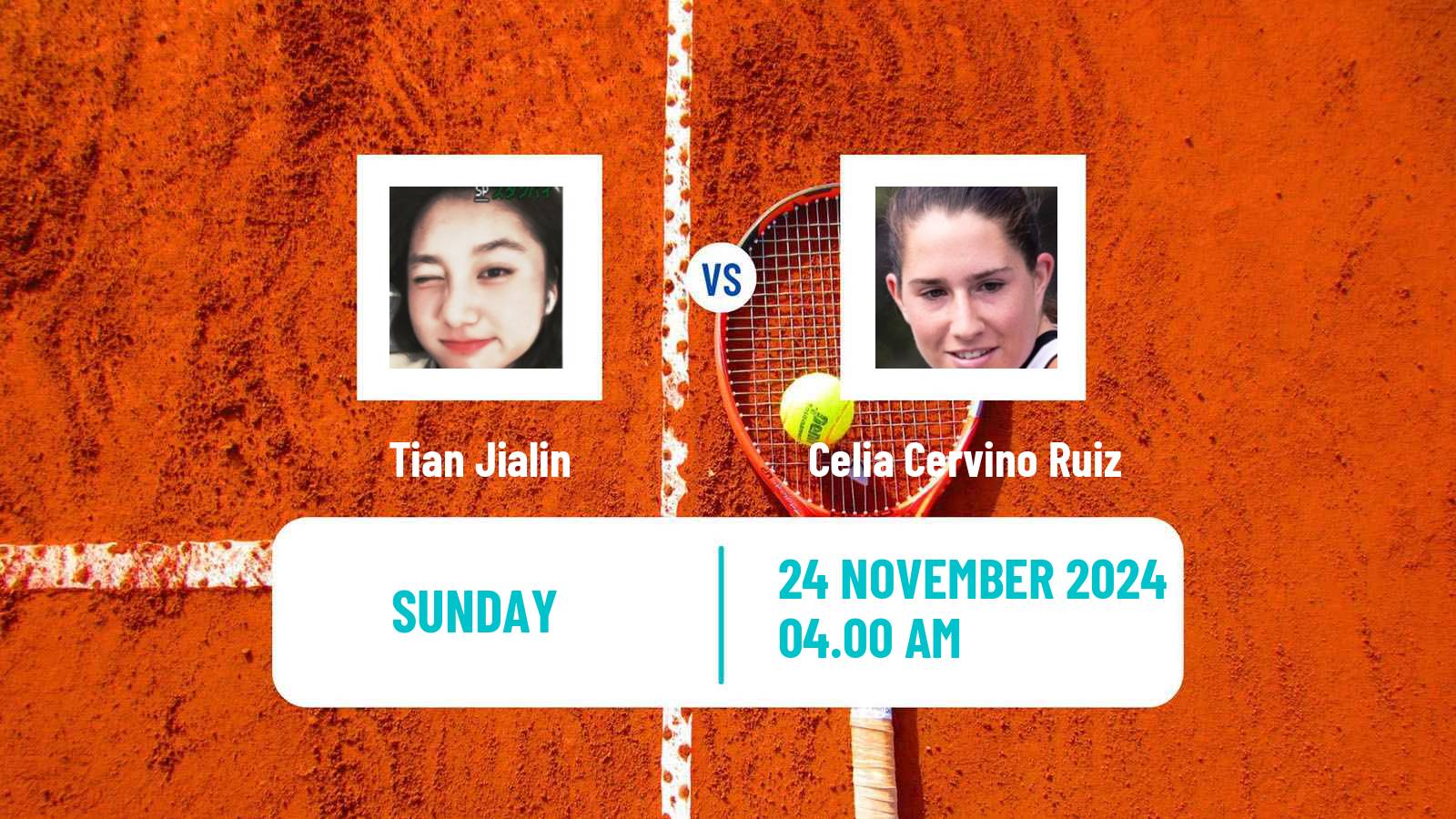 Tennis ITF W15 Alcala De Henares Women Tian Jialin - Celia Cervino Ruiz