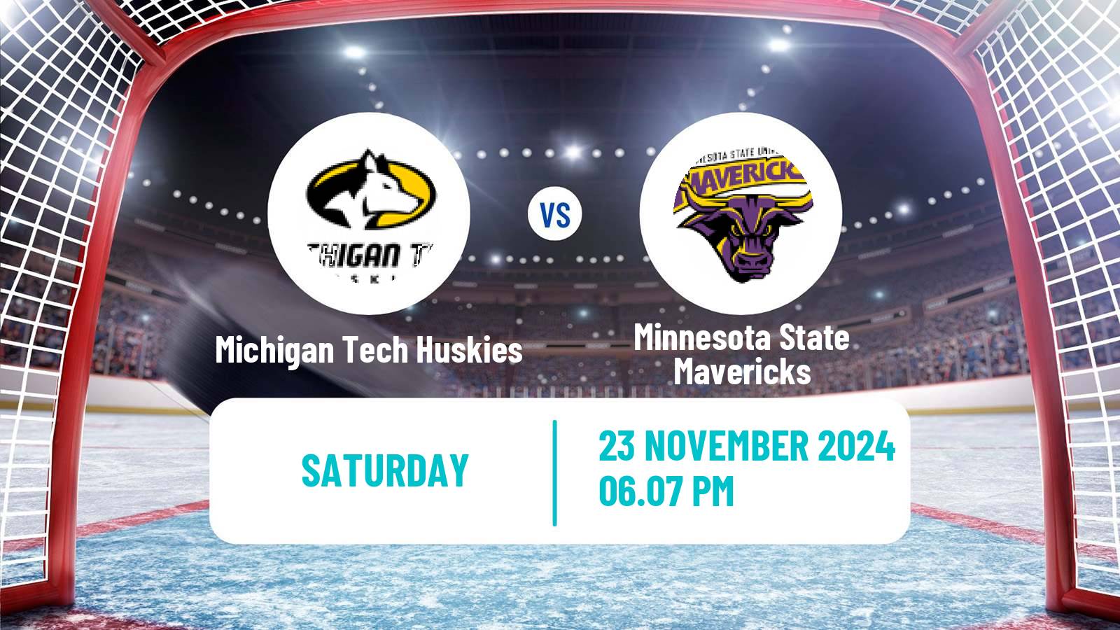 Hockey NCAA Hockey Michigan Tech Huskies - Minnesota State Mavericks