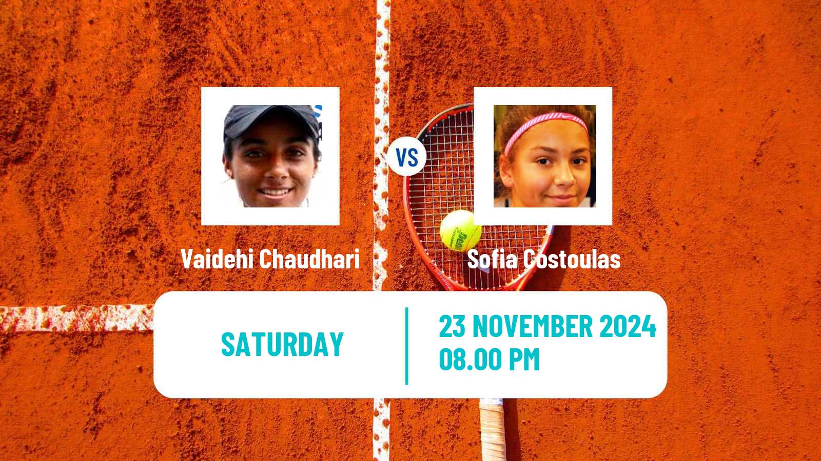 Tennis ITF W50 Caloundra Women Vaidehi Chaudhari - Sofia Costoulas