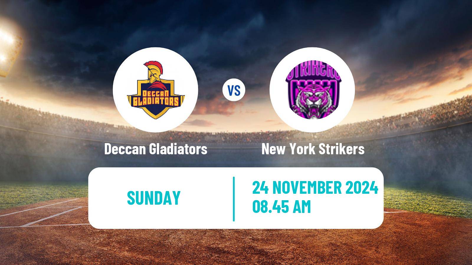 Cricket UAE T10 League Deccan Gladiators - New York Strikers