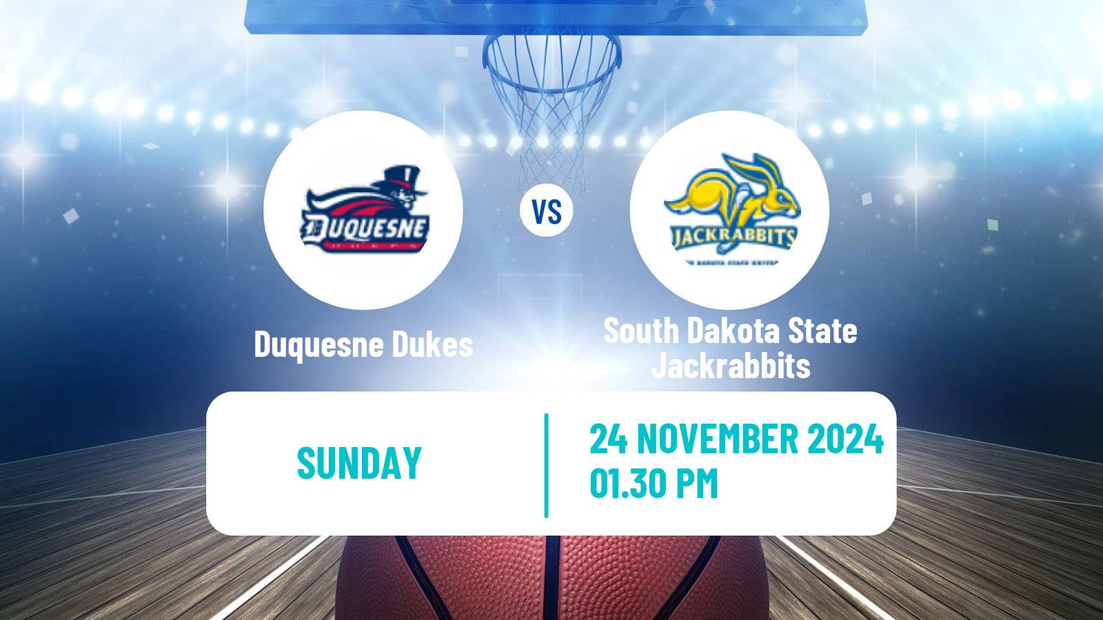 Basketball NCAA College Basketball Duquesne Dukes - South Dakota State Jackrabbits