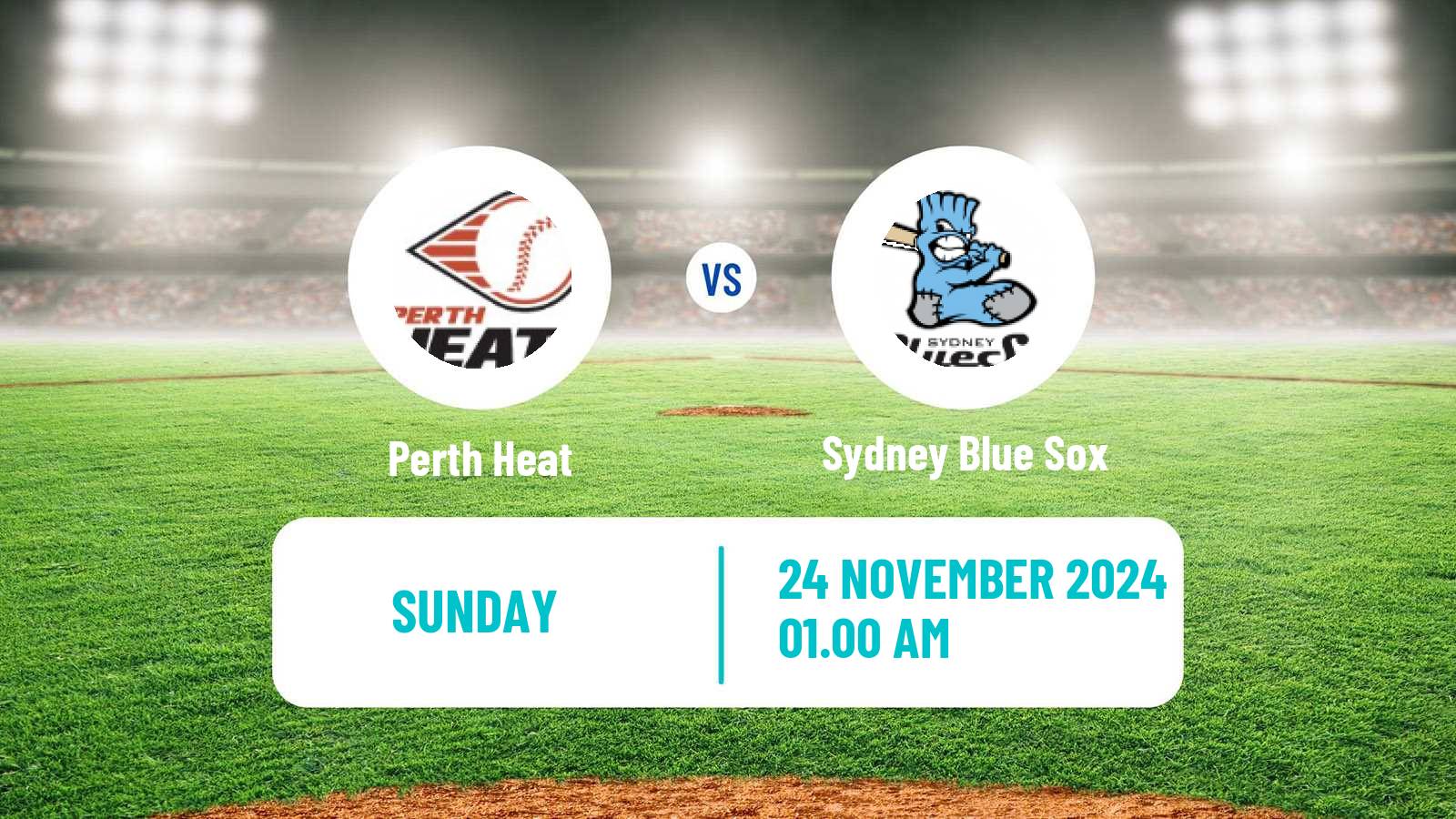 Baseball Australian ABL Perth Heat - Sydney Blue Sox