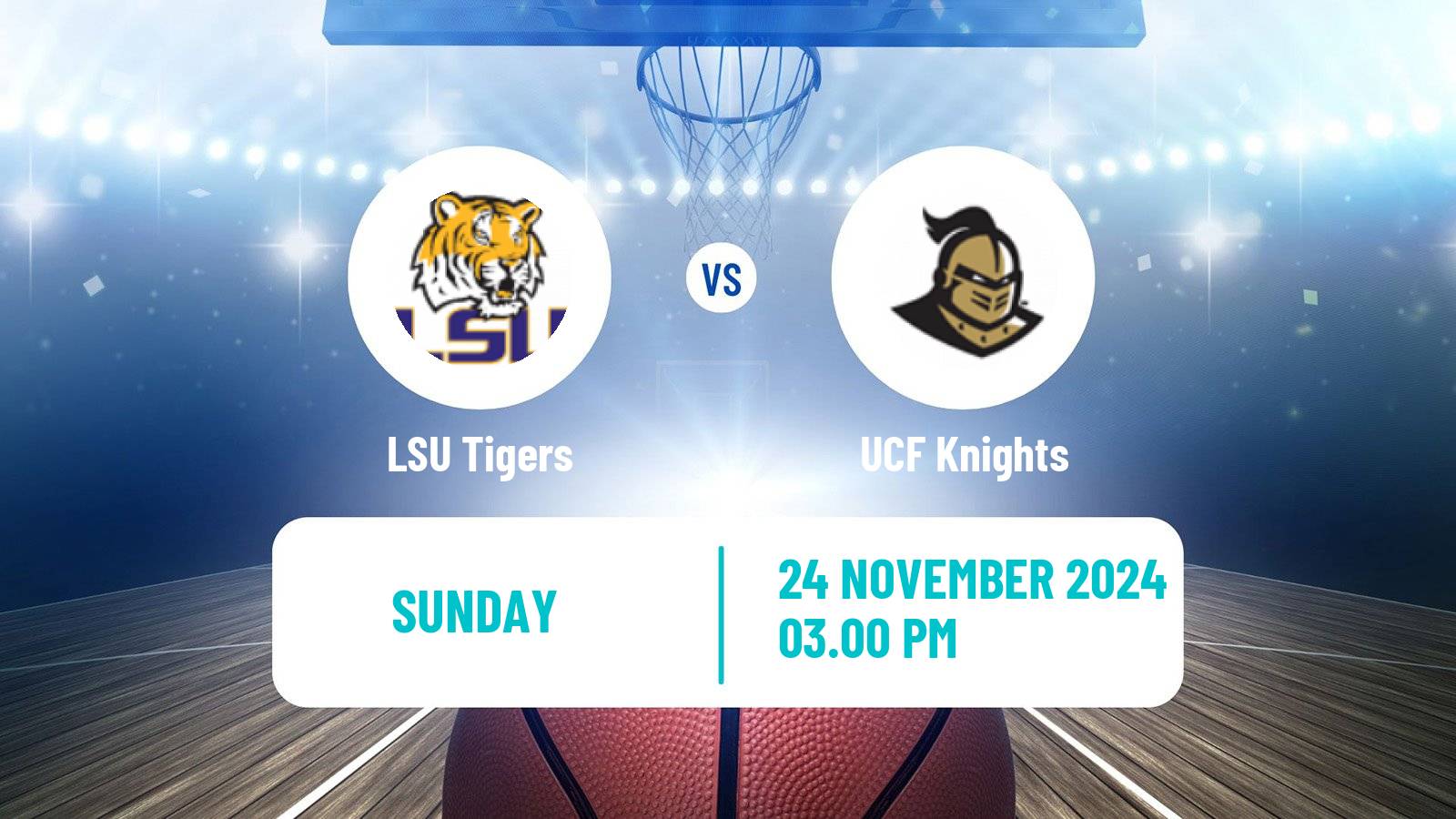 Basketball NCAA College Basketball LSU Tigers - UCF Knights