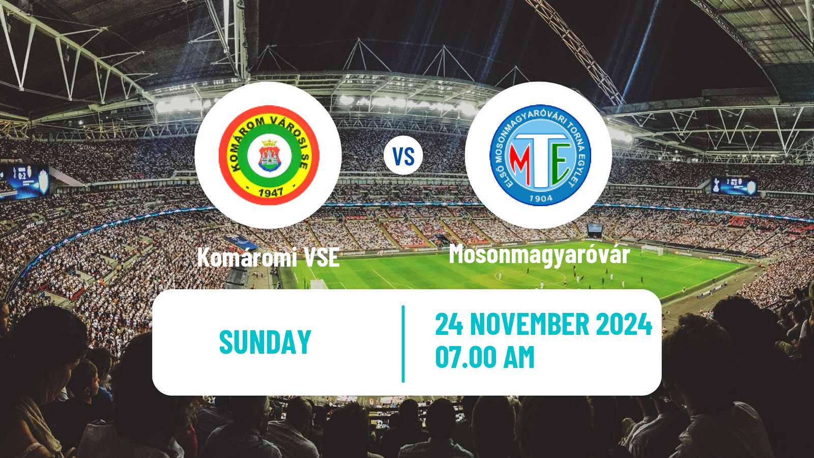 Soccer Hungarian NB III Northwest Komáromi VSE - Mosonmagyaróvár