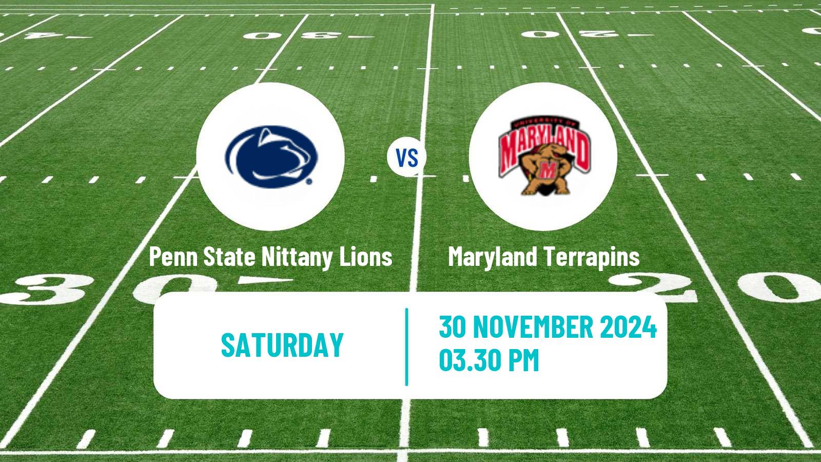 American football NCAA College Football Penn State Nittany Lions - Maryland Terrapins