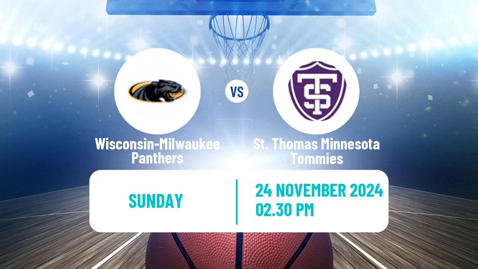 Basketball NCAA College Basketball Wisconsin-Milwaukee Panthers - St. Thomas Minnesota Tommies