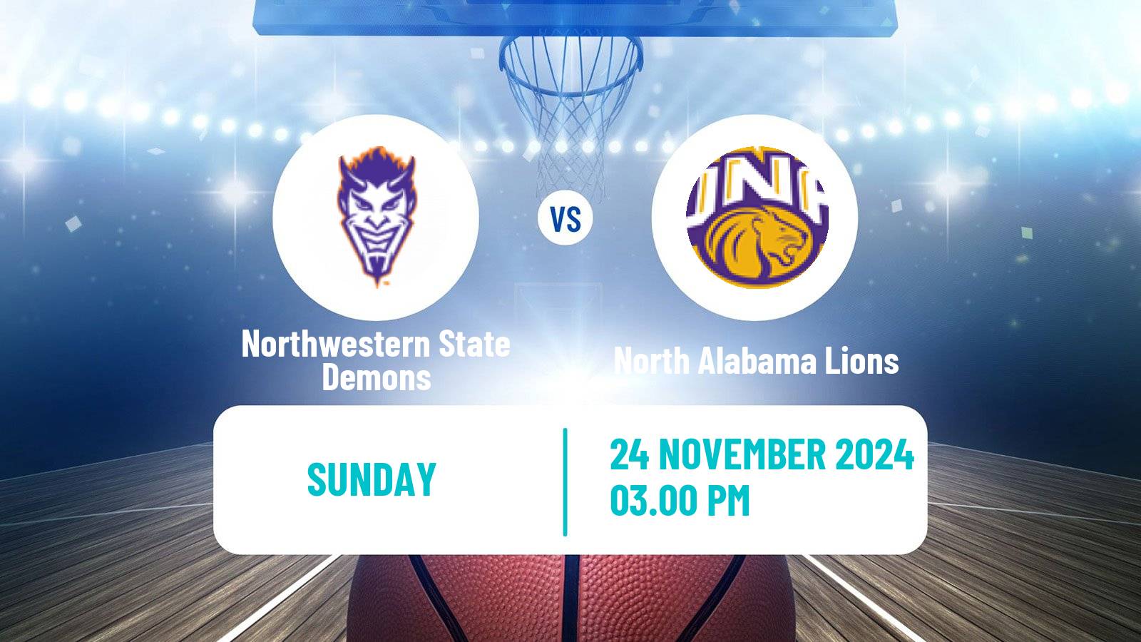 Basketball NCAA College Basketball Northwestern State Demons - North Alabama Lions