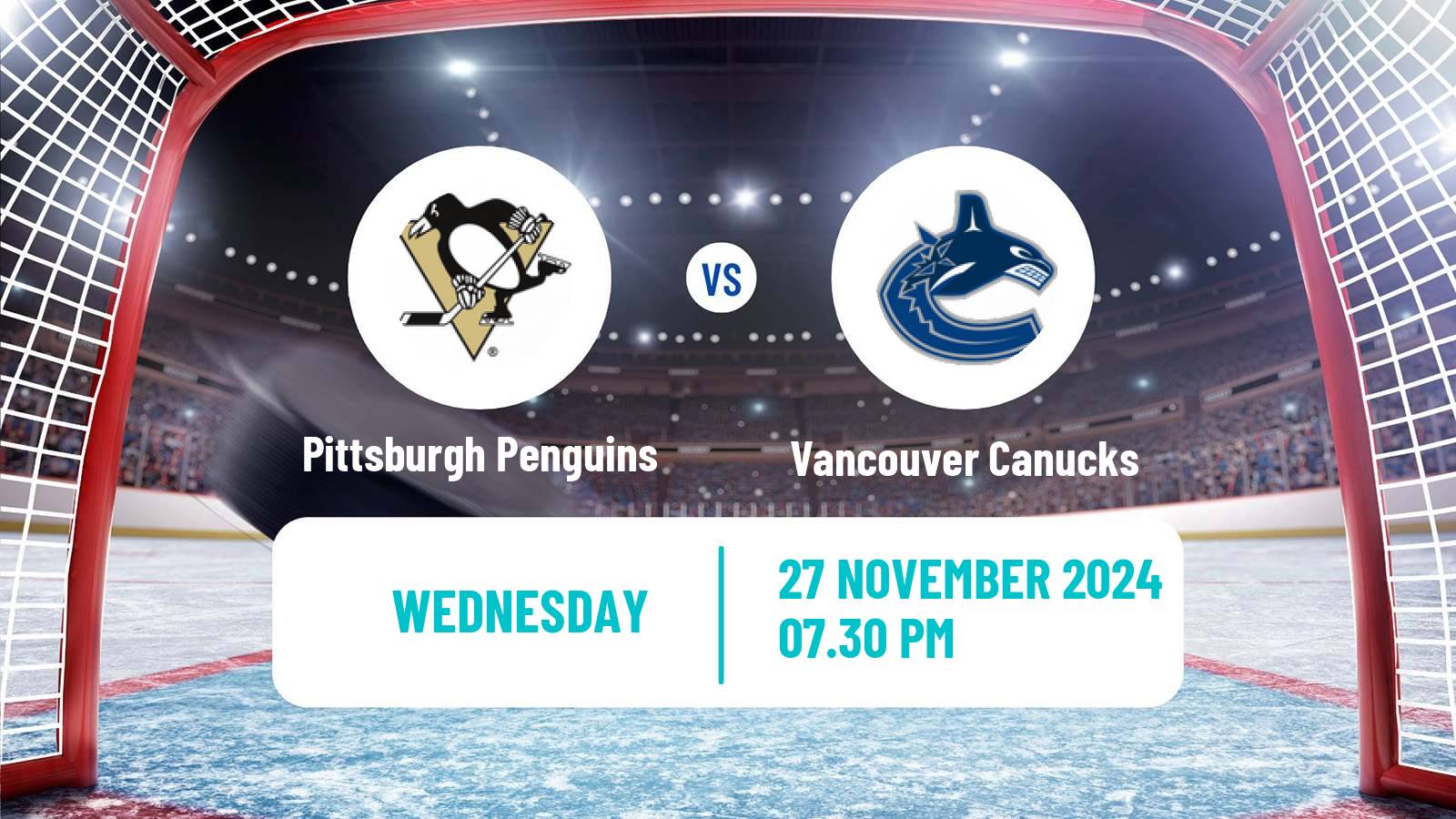 Hockey NHL Pittsburgh Penguins - Vancouver Canucks