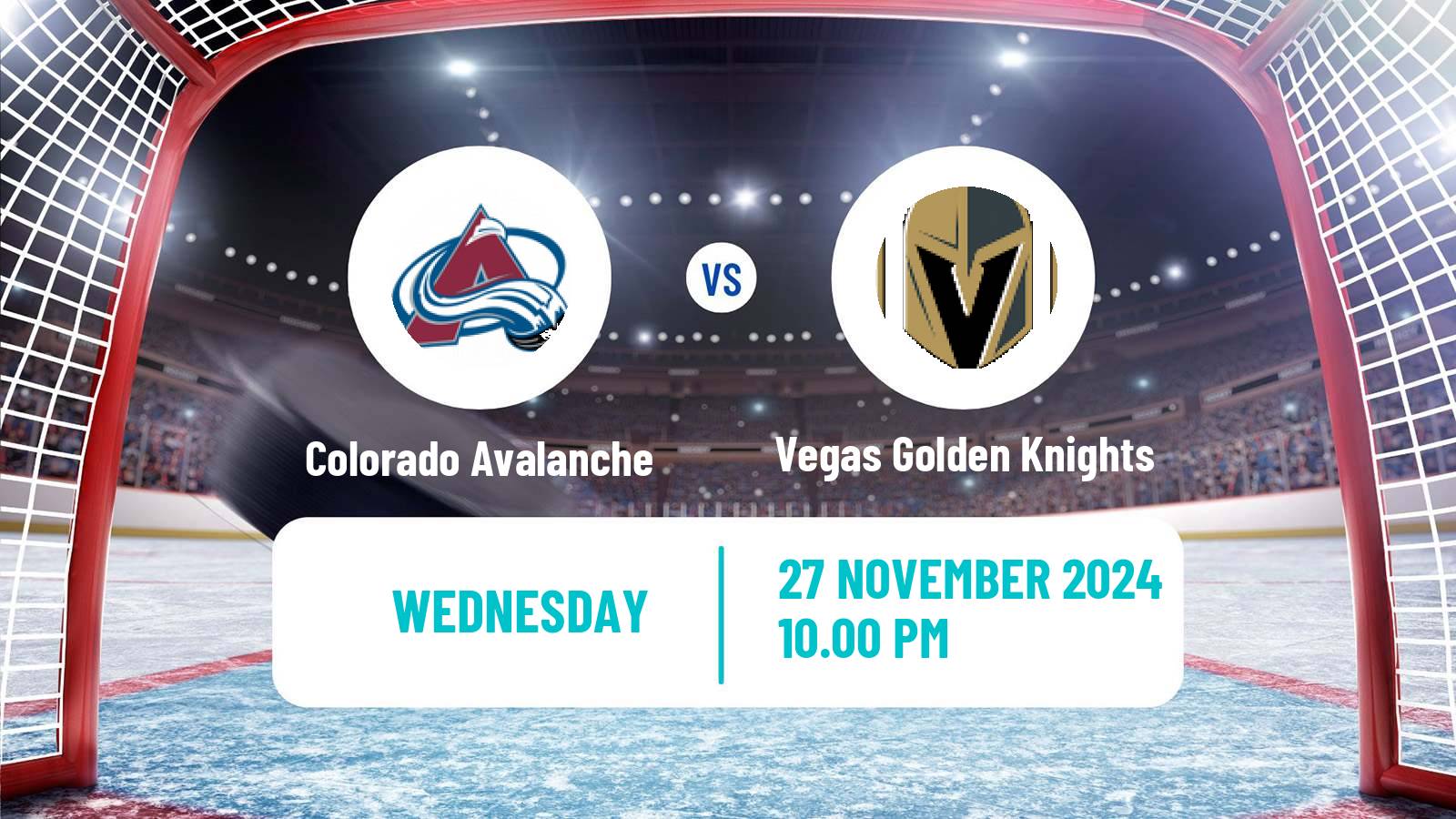 Hockey NHL Colorado Avalanche - Vegas Golden Knights