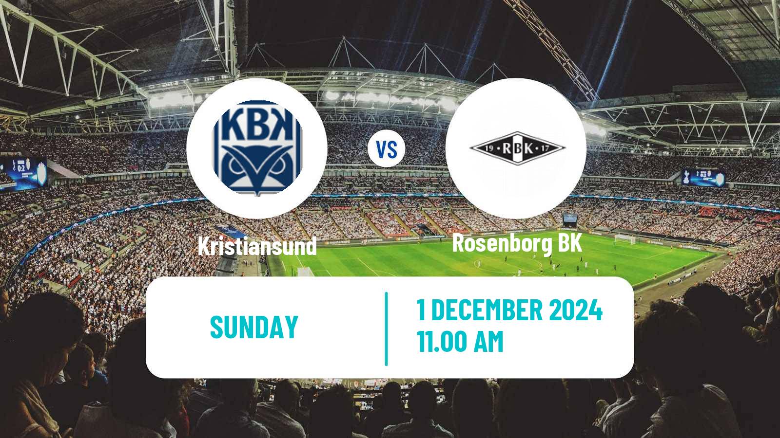 Soccer Norwegian Eliteserien Kristiansund - Rosenborg