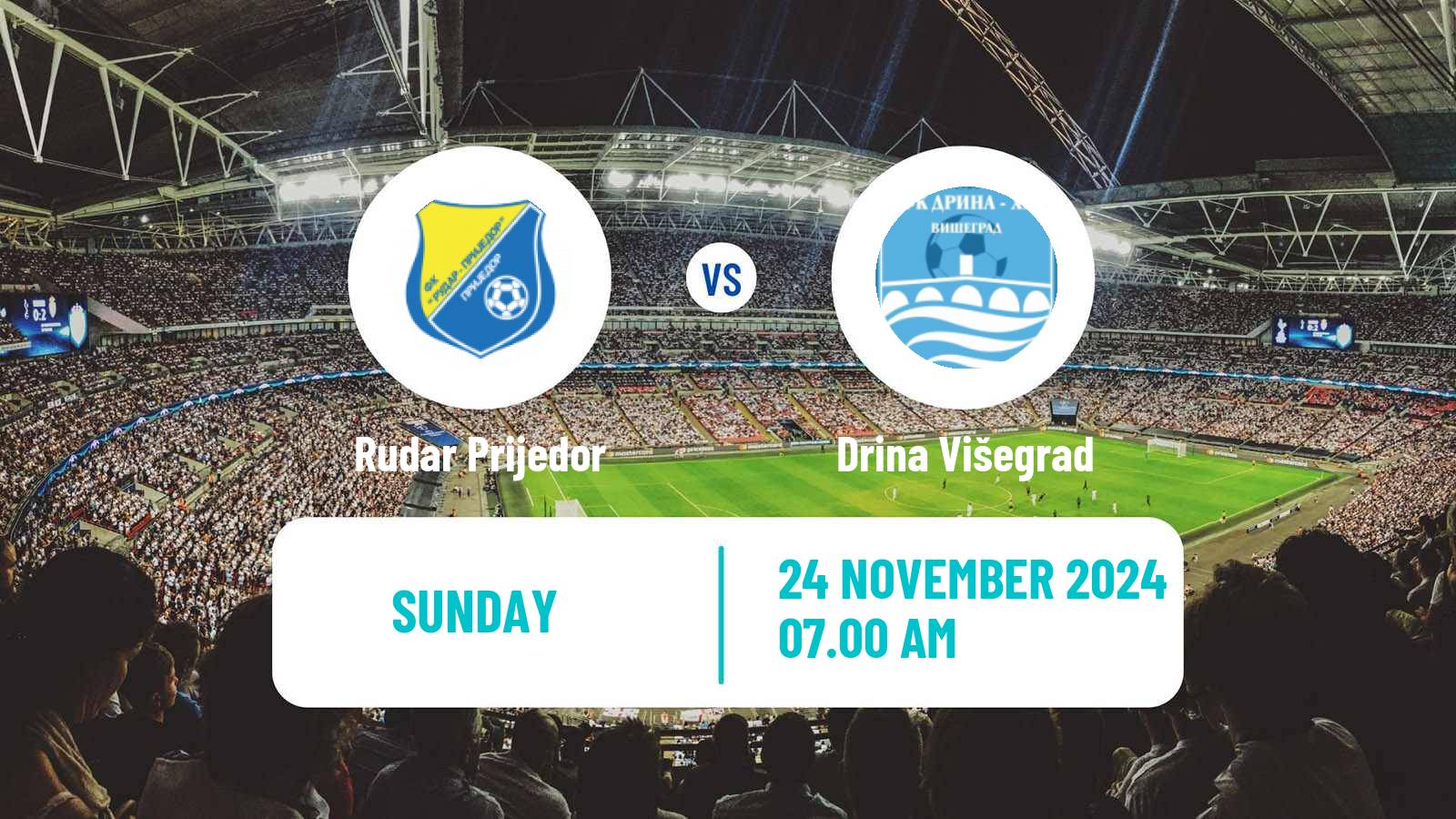 Soccer Bosnian Prva Liga RS Rudar Prijedor - Drina Višegrad