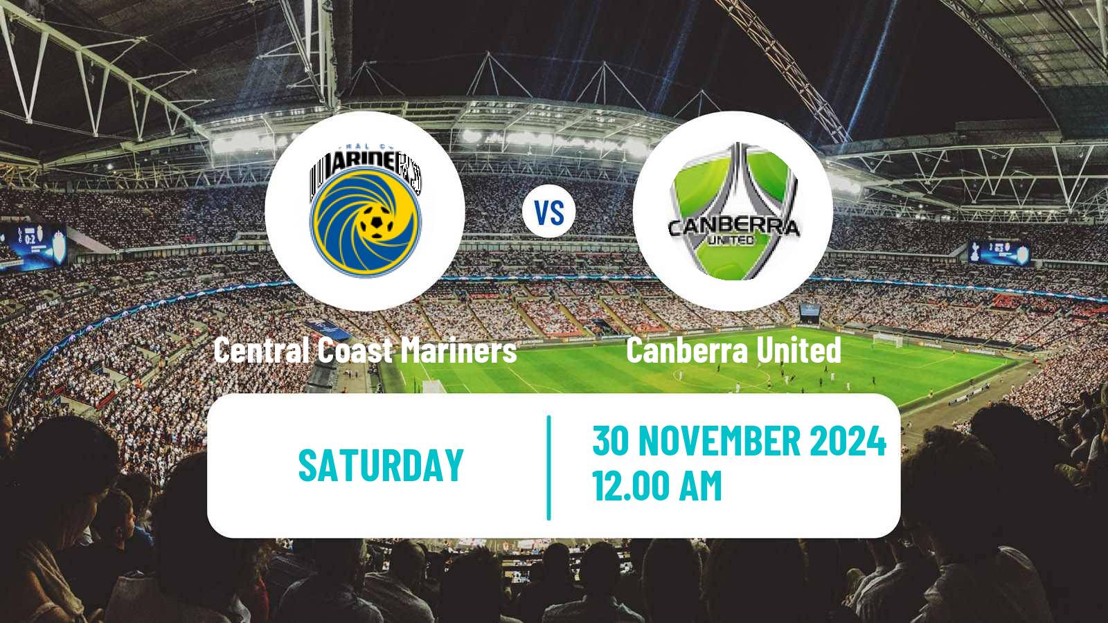 Soccer Australian A-League Women Central Coast Mariners - Canberra United