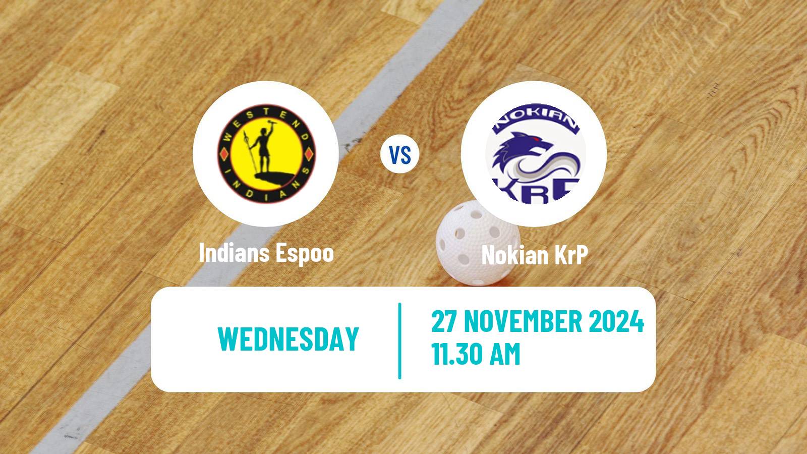 Floorball Finnish F-Liiga Indians Espoo - Nokian KrP