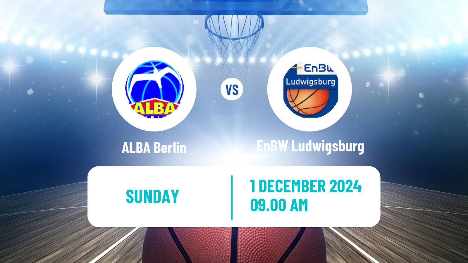 Basketball German BBL ALBA Berlin - EnBW Ludwigsburg