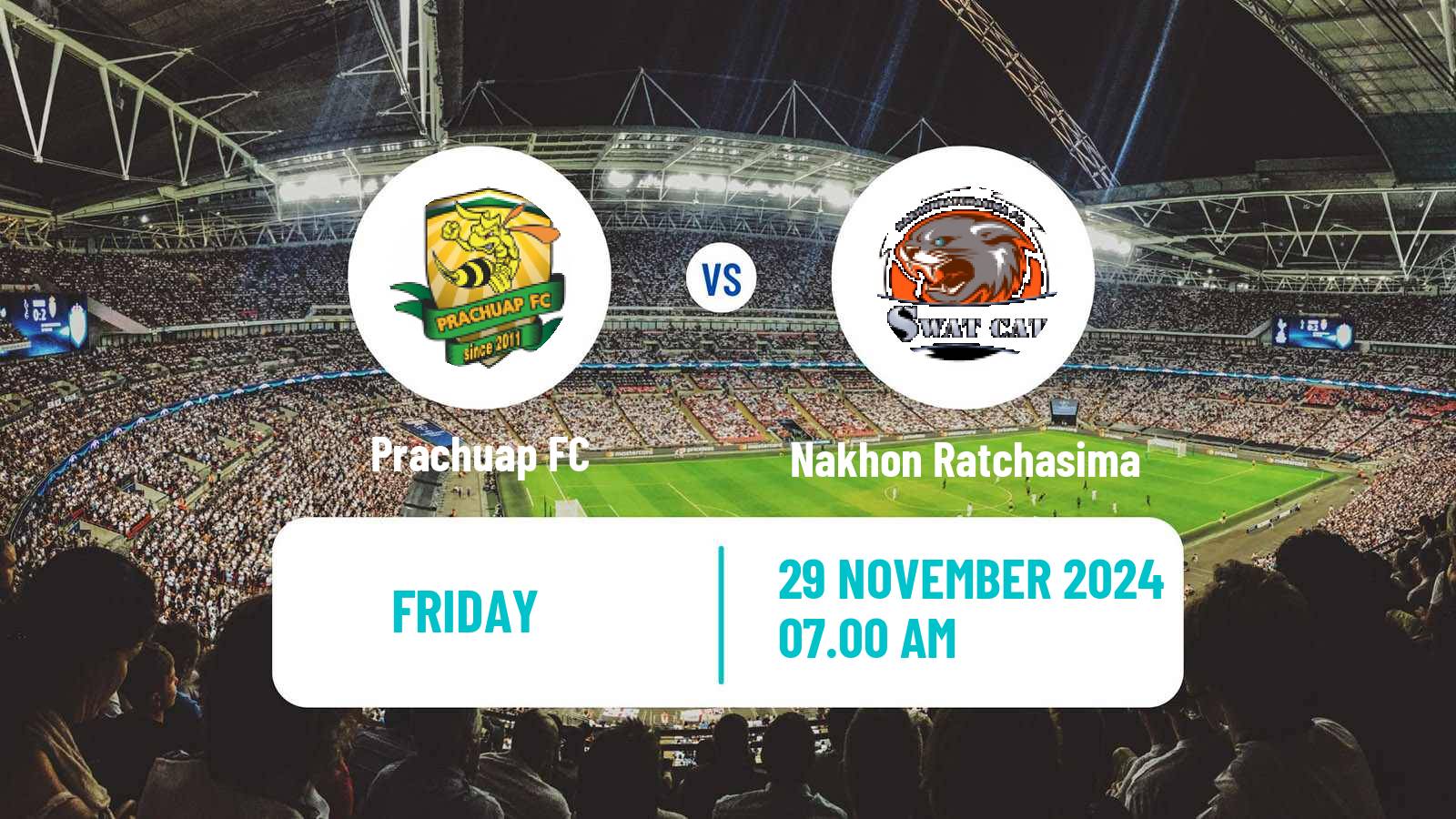 Soccer Thai League 1 Prachuap - Nakhon Ratchasima