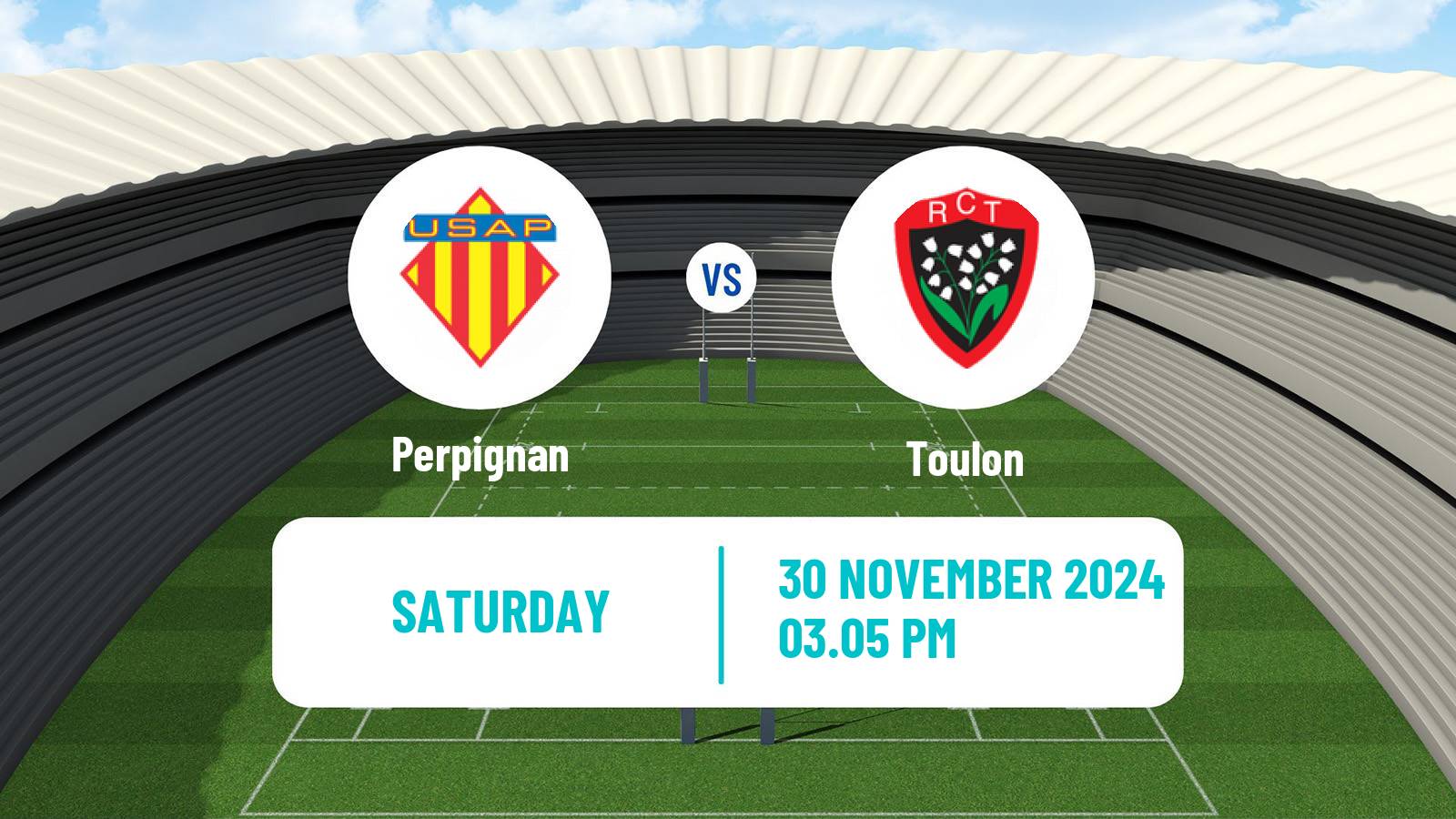 Rugby union French Top 14 Perpignan - Toulon