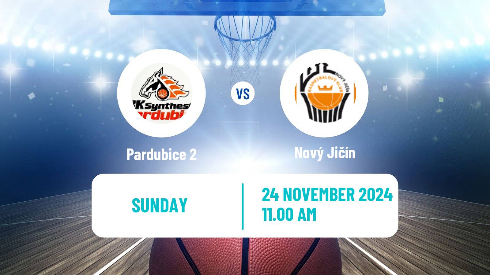 Basketball Czech 1 Liga Basketball Pardubice 2 - Nový Jičín