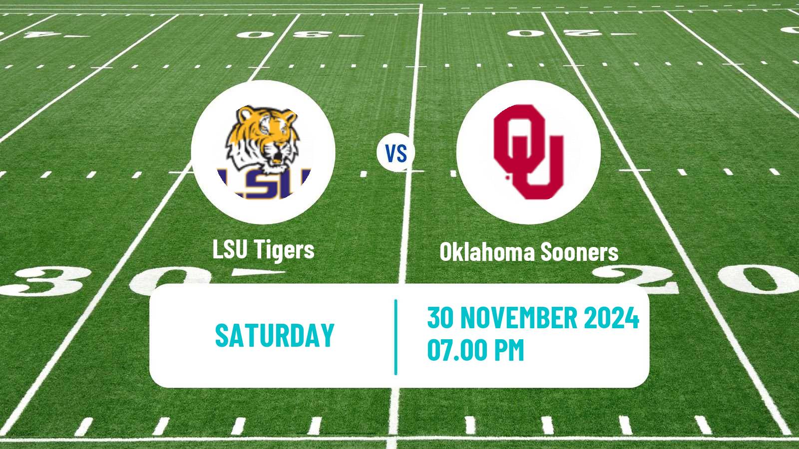 American football NCAA College Football LSU Tigers - Oklahoma Sooners