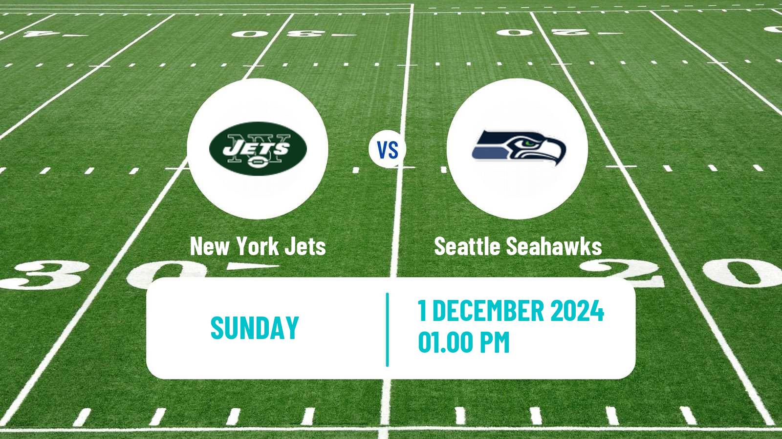 American football NFL New York Jets - Seattle Seahawks