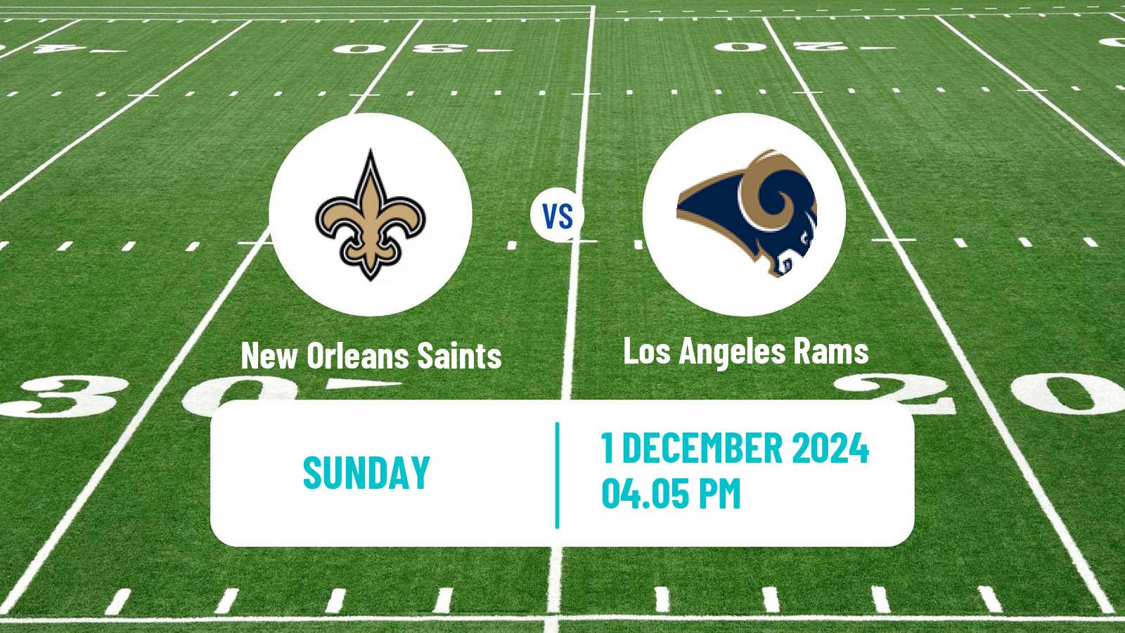 American football NFL New Orleans Saints - Los Angeles Rams