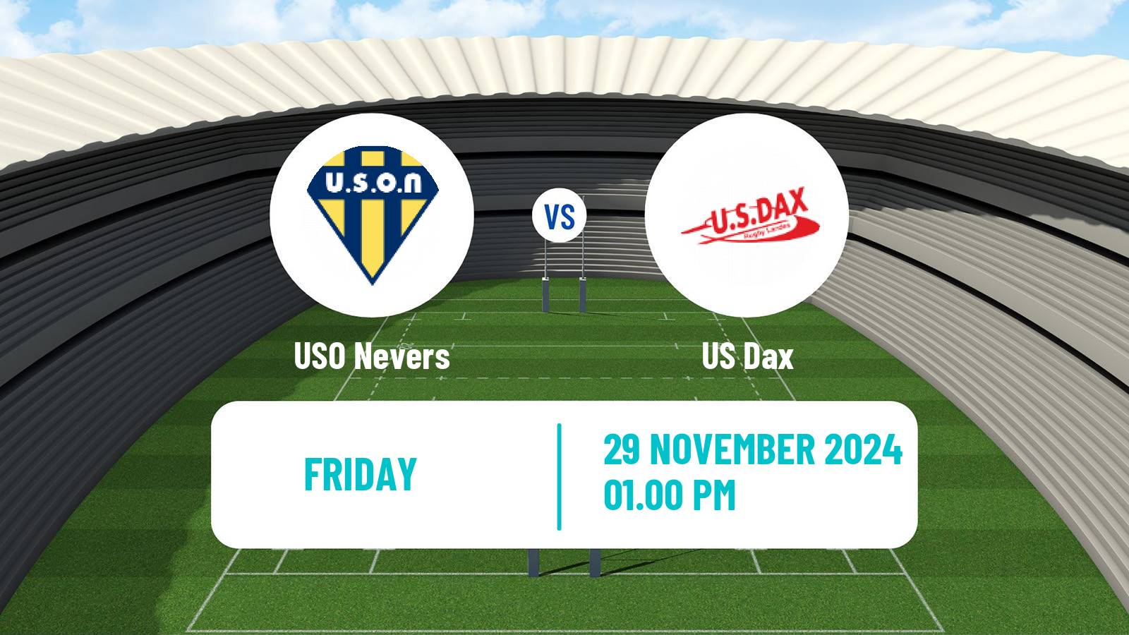 Rugby union French Pro D2 Nevers - US Dax