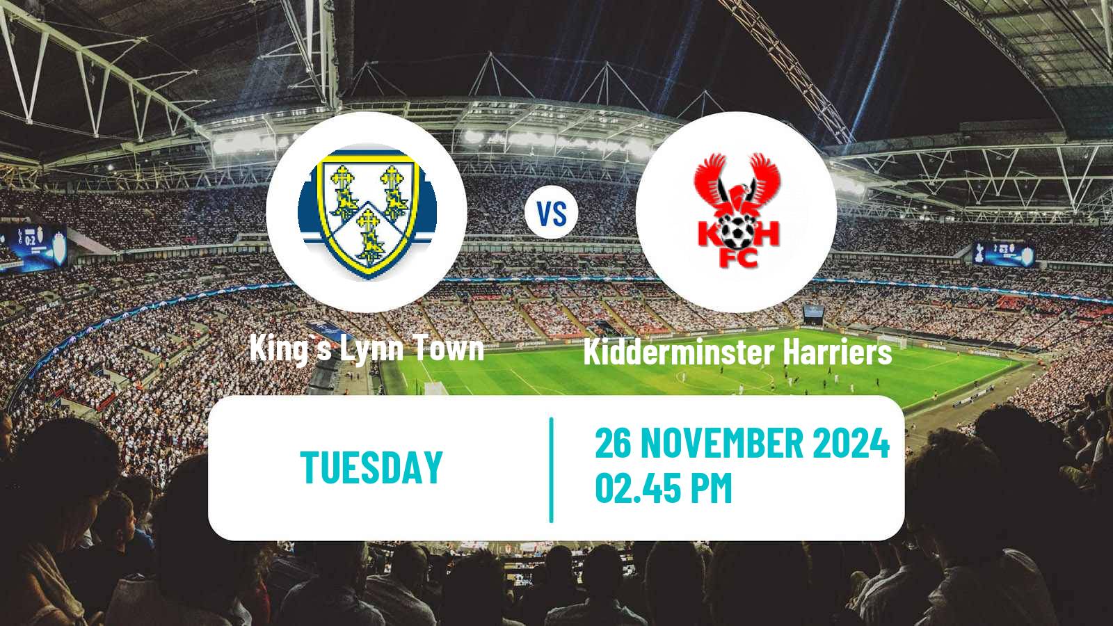 Soccer English National League North King`s Lynn Town - Kidderminster Harriers