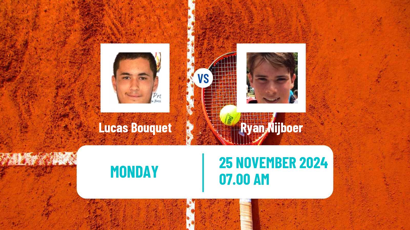 Tennis Maia Challenger Men Lucas Bouquet - Ryan Nijboer