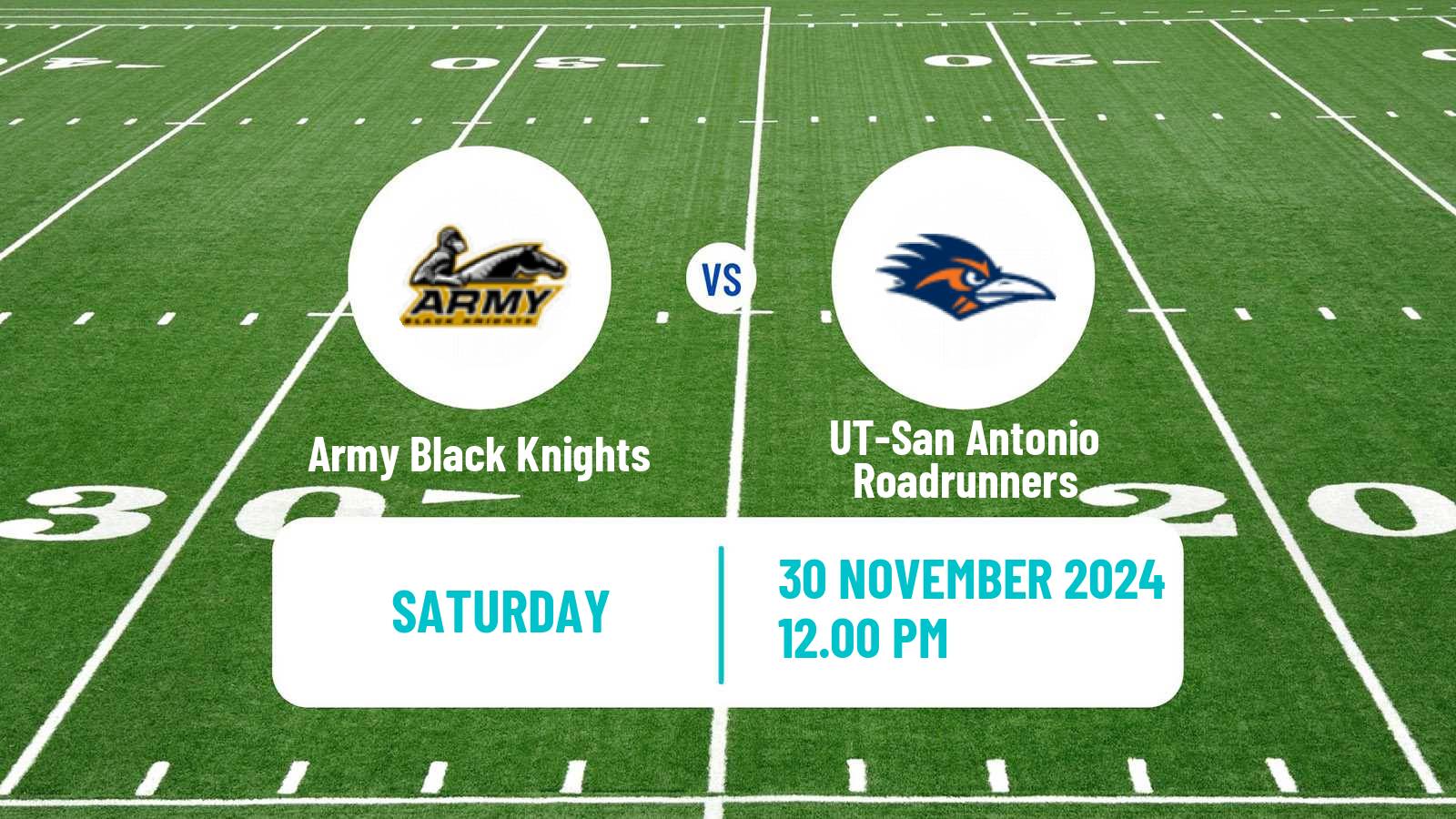 American football NCAA College Football Army Black Knights - UT-San Antonio Roadrunners