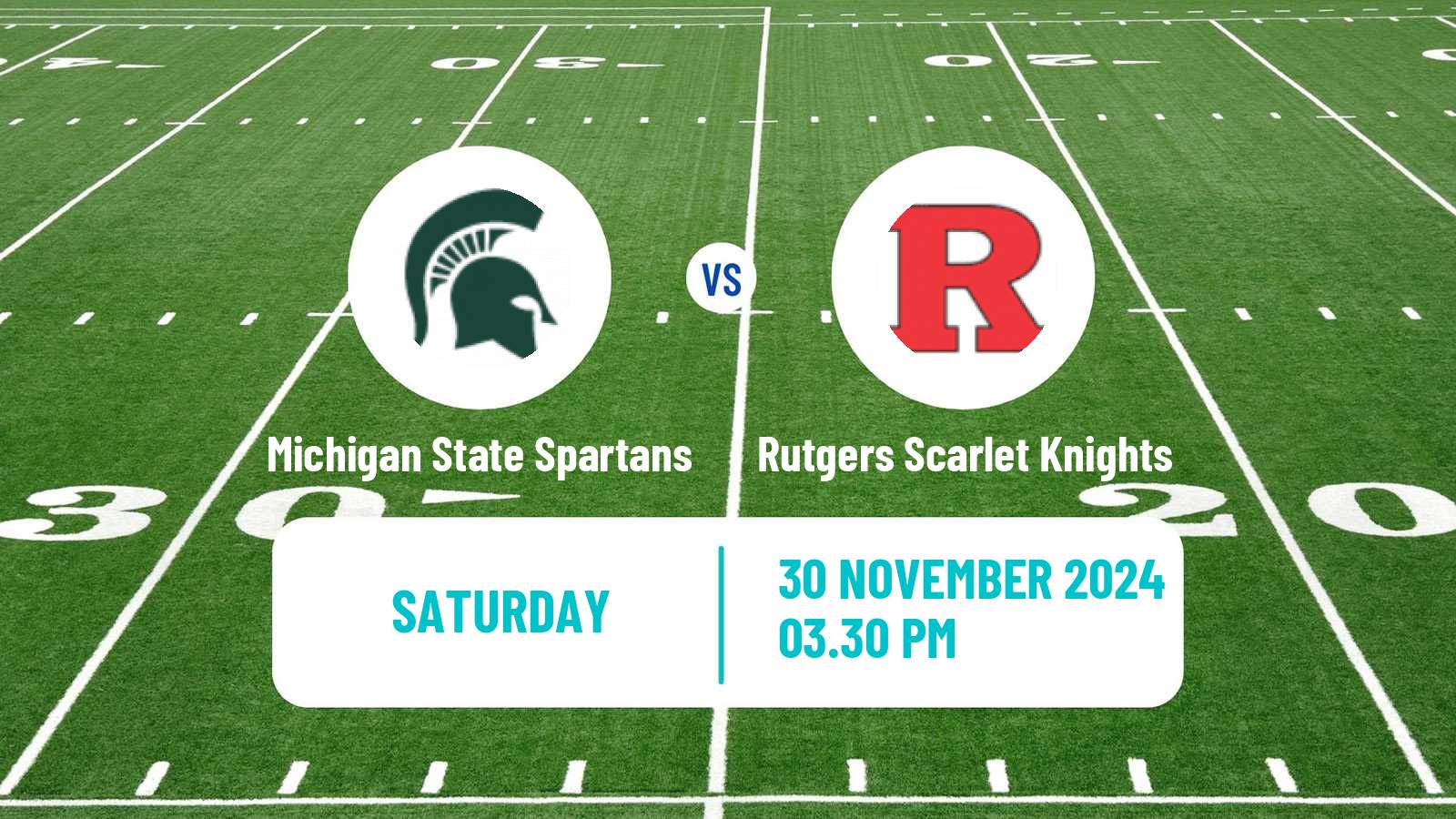 American football NCAA College Football Michigan State Spartans - Rutgers Scarlet Knights