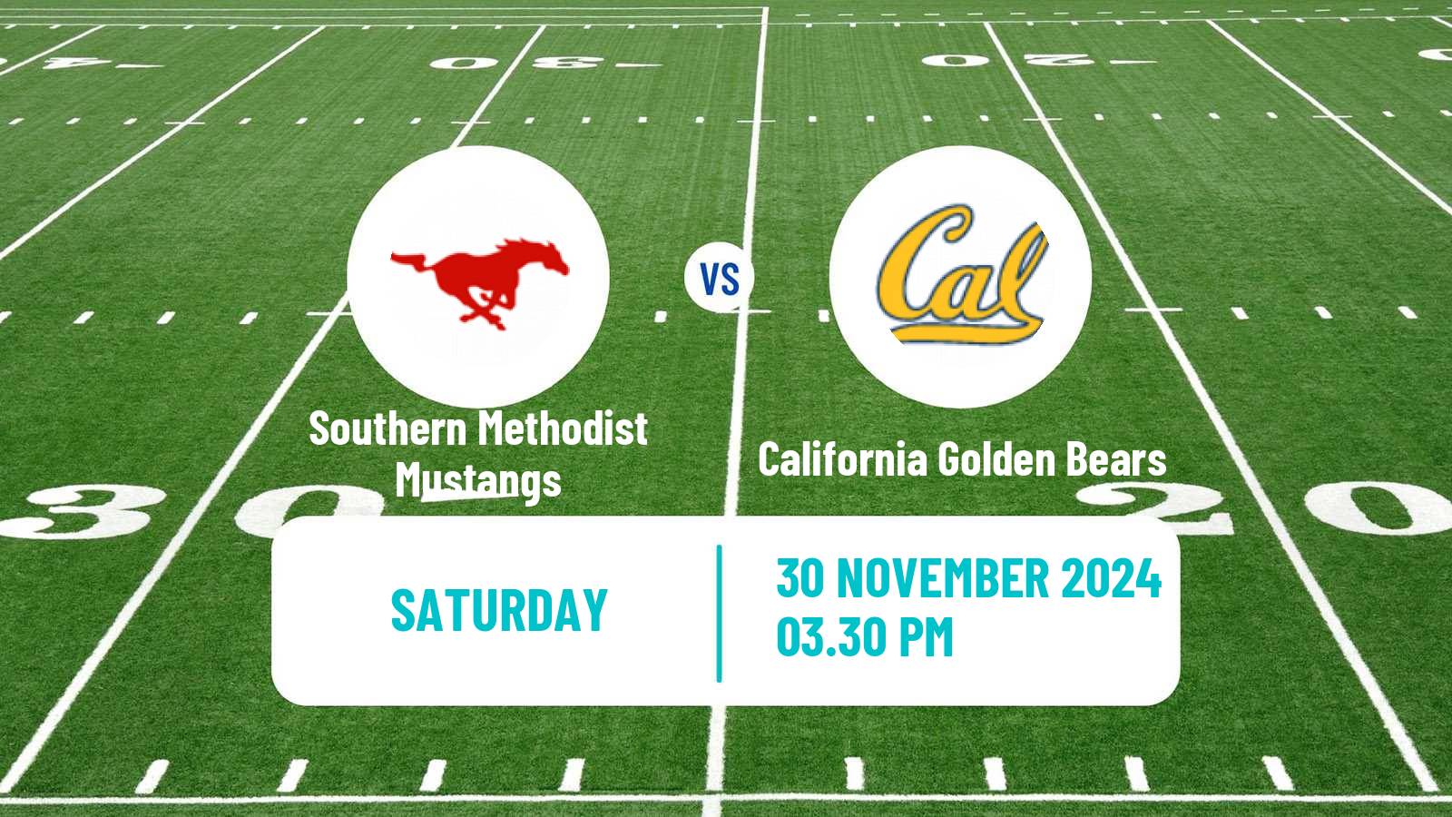 American football NCAA College Football Southern Methodist Mustangs - California Golden Bears