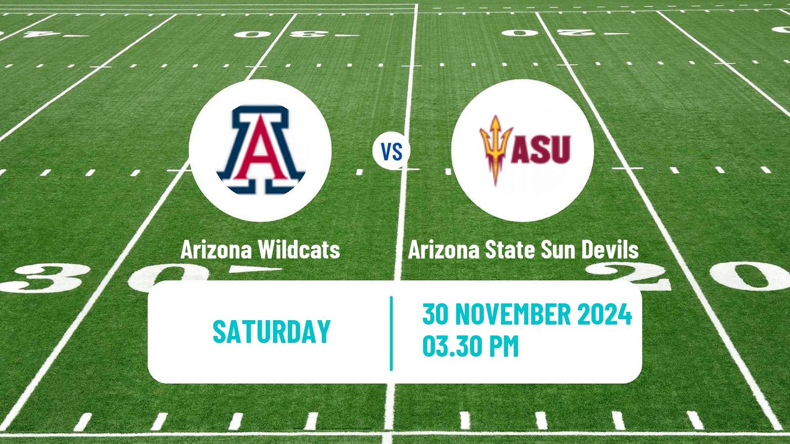 American football NCAA College Football Arizona Wildcats - Arizona State Sun Devils