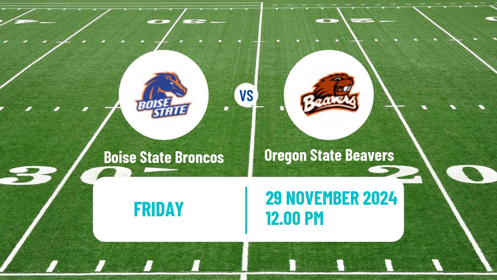 American football NCAA College Football Boise State Broncos - Oregon State Beavers