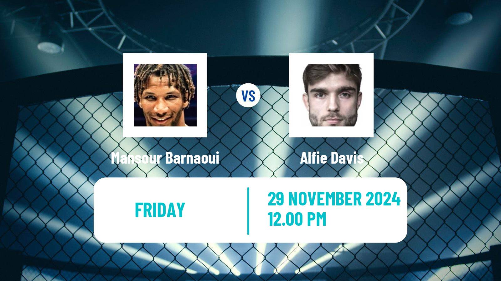 MMA Lightweight Pfl Men Mansour Barnaoui - Alfie Davis