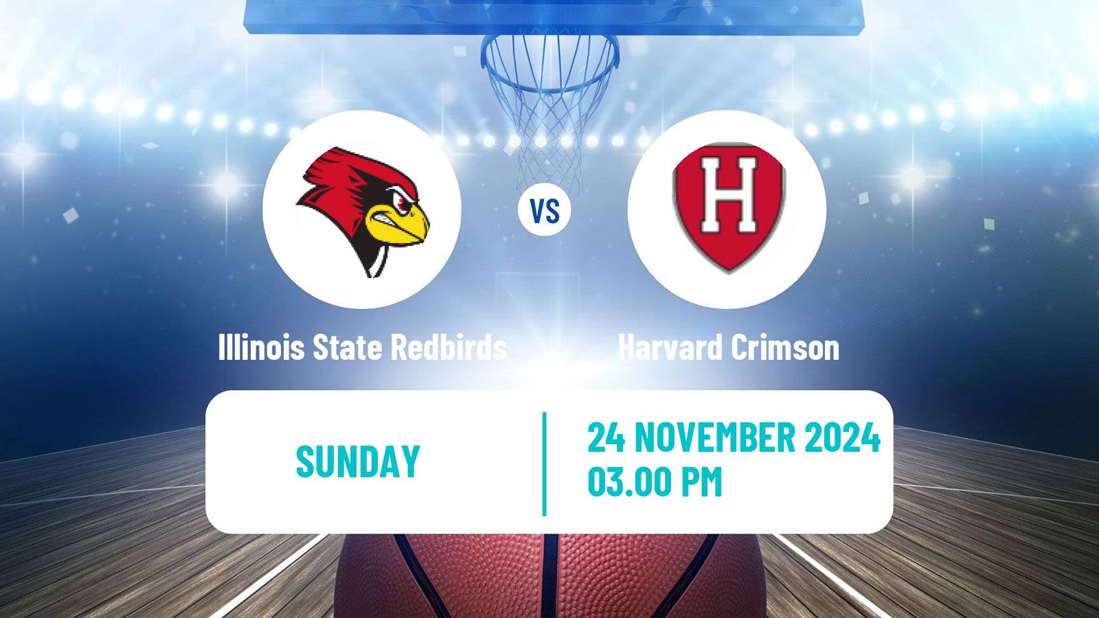 Basketball NCAA College Basketball Women Illinois State Redbirds - Harvard Crimson