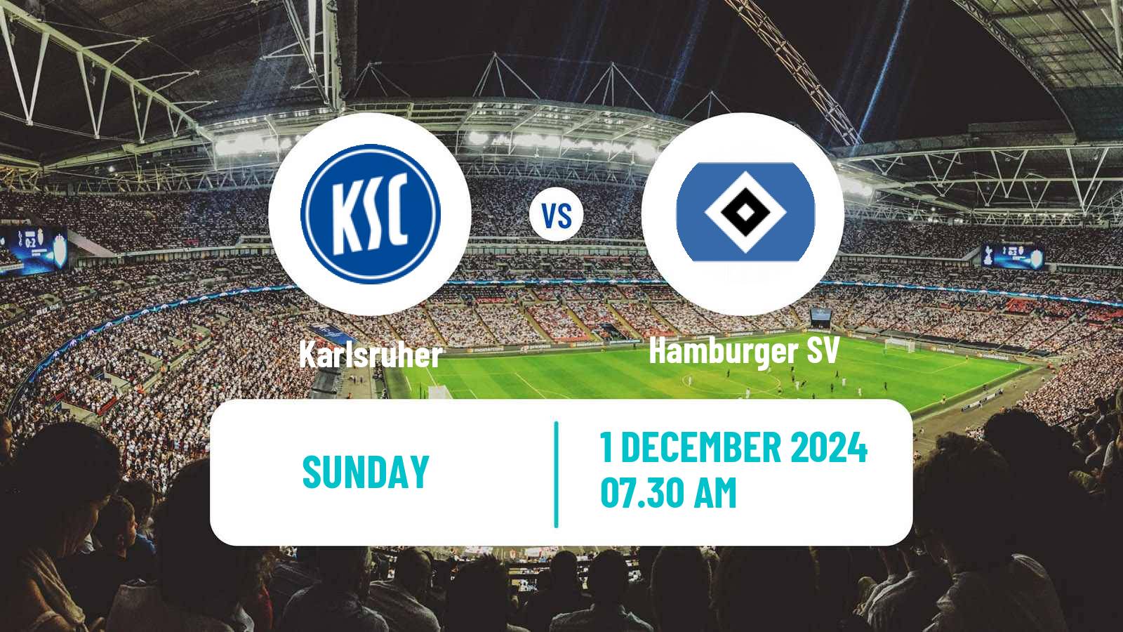 Soccer German 2 Bundesliga Karlsruher - Hamburger SV