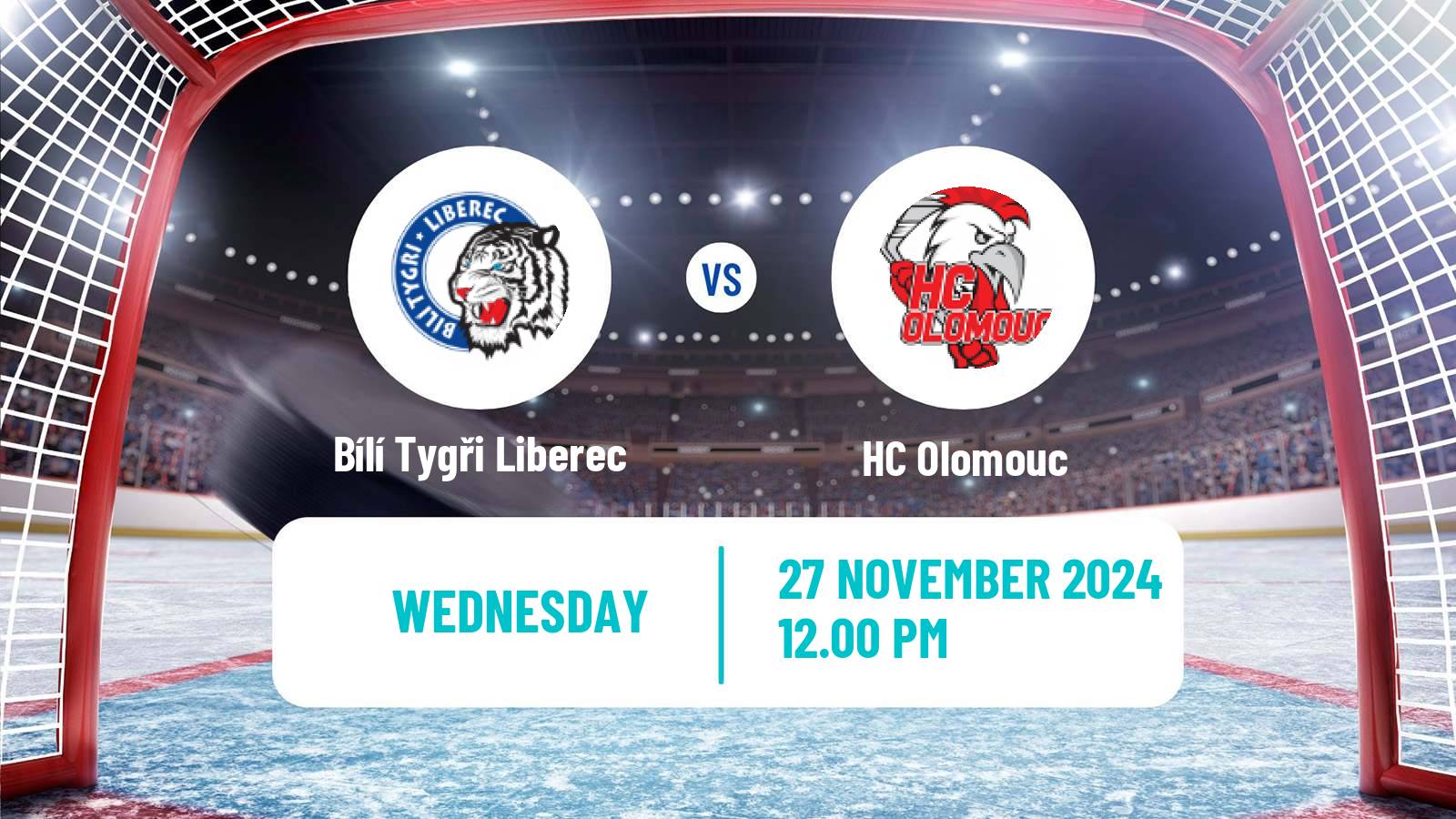 Hockey Czech Extraliga Bílí Tygři Liberec - Olomouc