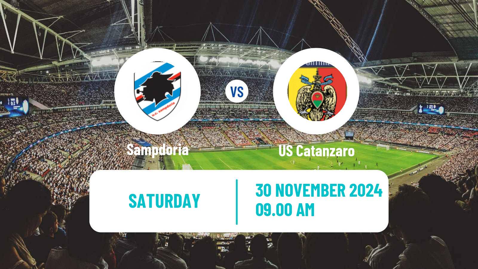 Soccer Italian Serie B Sampdoria - Catanzaro