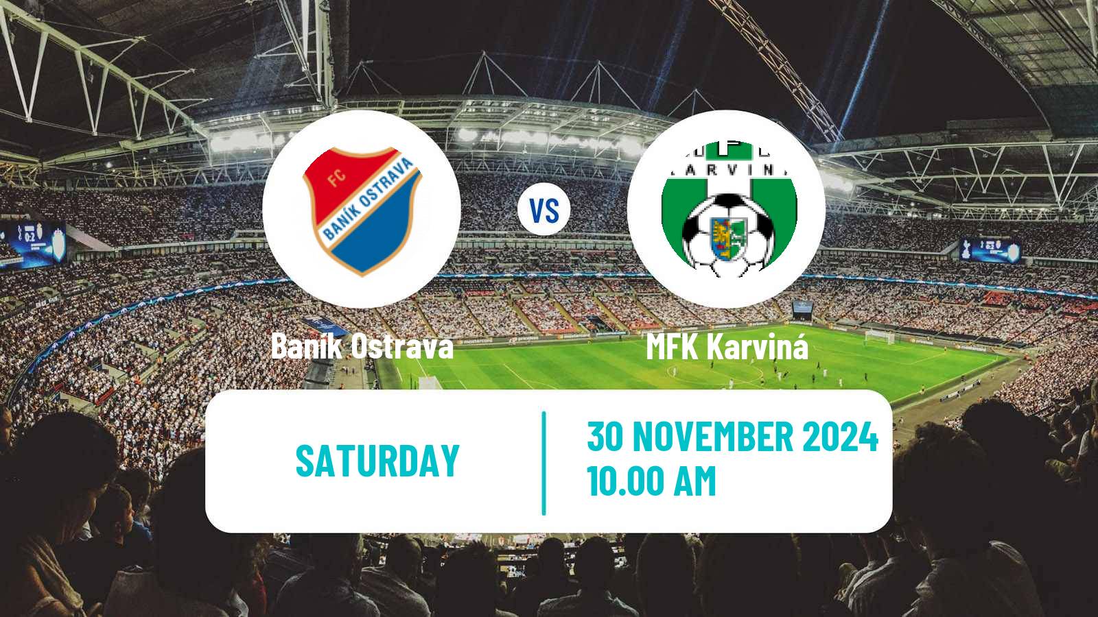 Soccer Czech 1 Liga Baník Ostrava - Karviná