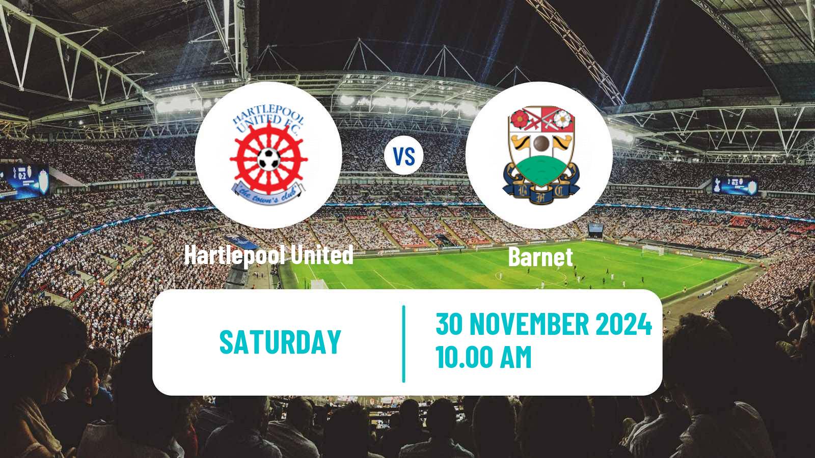 Soccer English National League Hartlepool United - Barnet