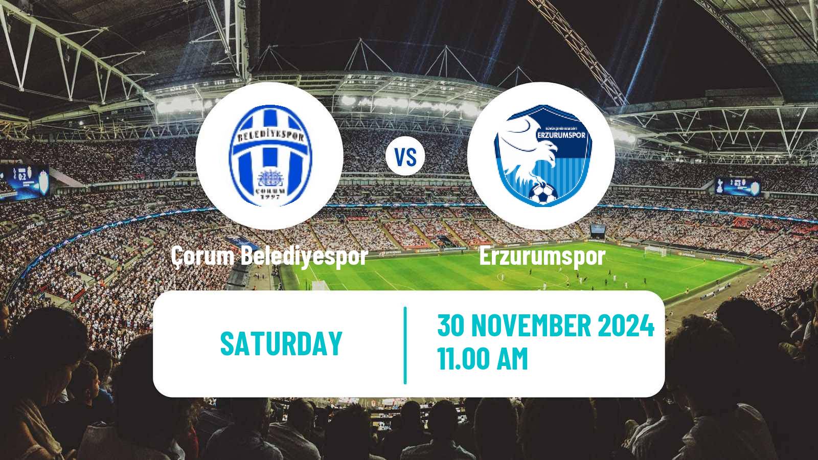 Soccer Turkish First League Çorum Belediyespor - Erzurumspor