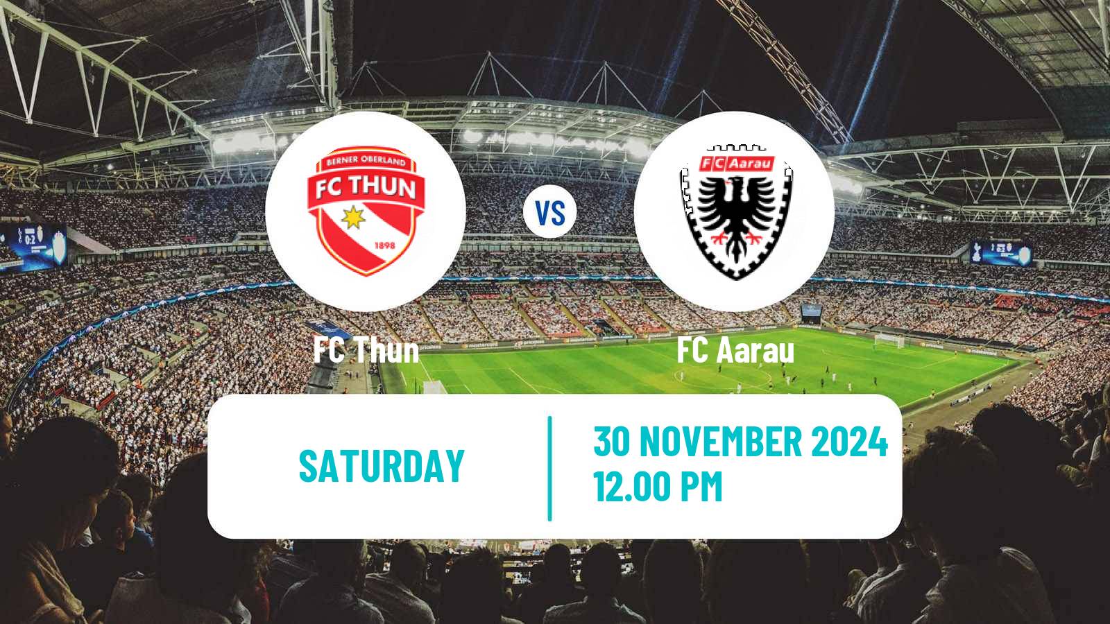 Soccer Swiss Challenge League Thun - Aarau