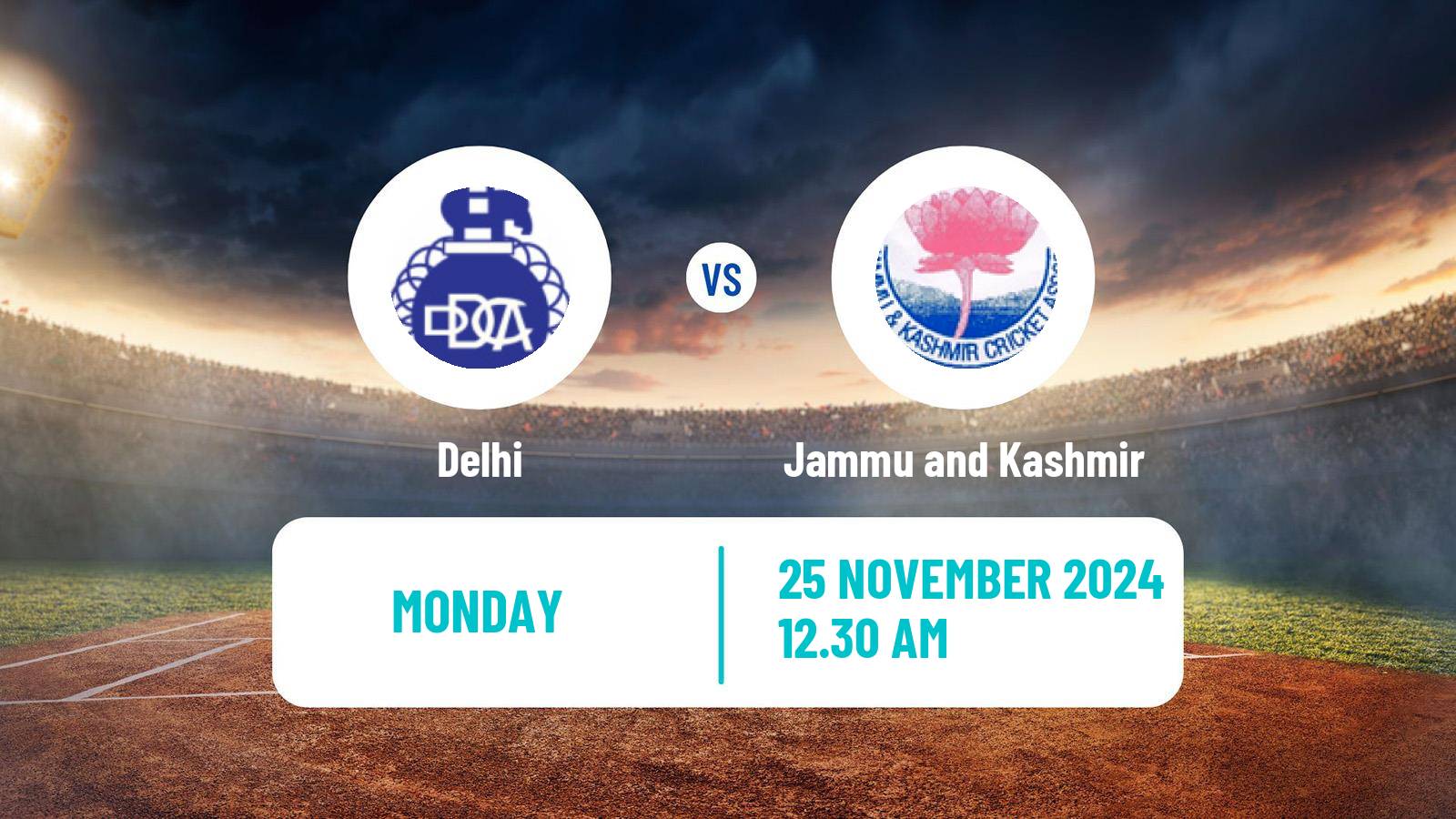 Cricket Syed Mushtaq Ali Trophy Delhi - Jammu and Kashmir