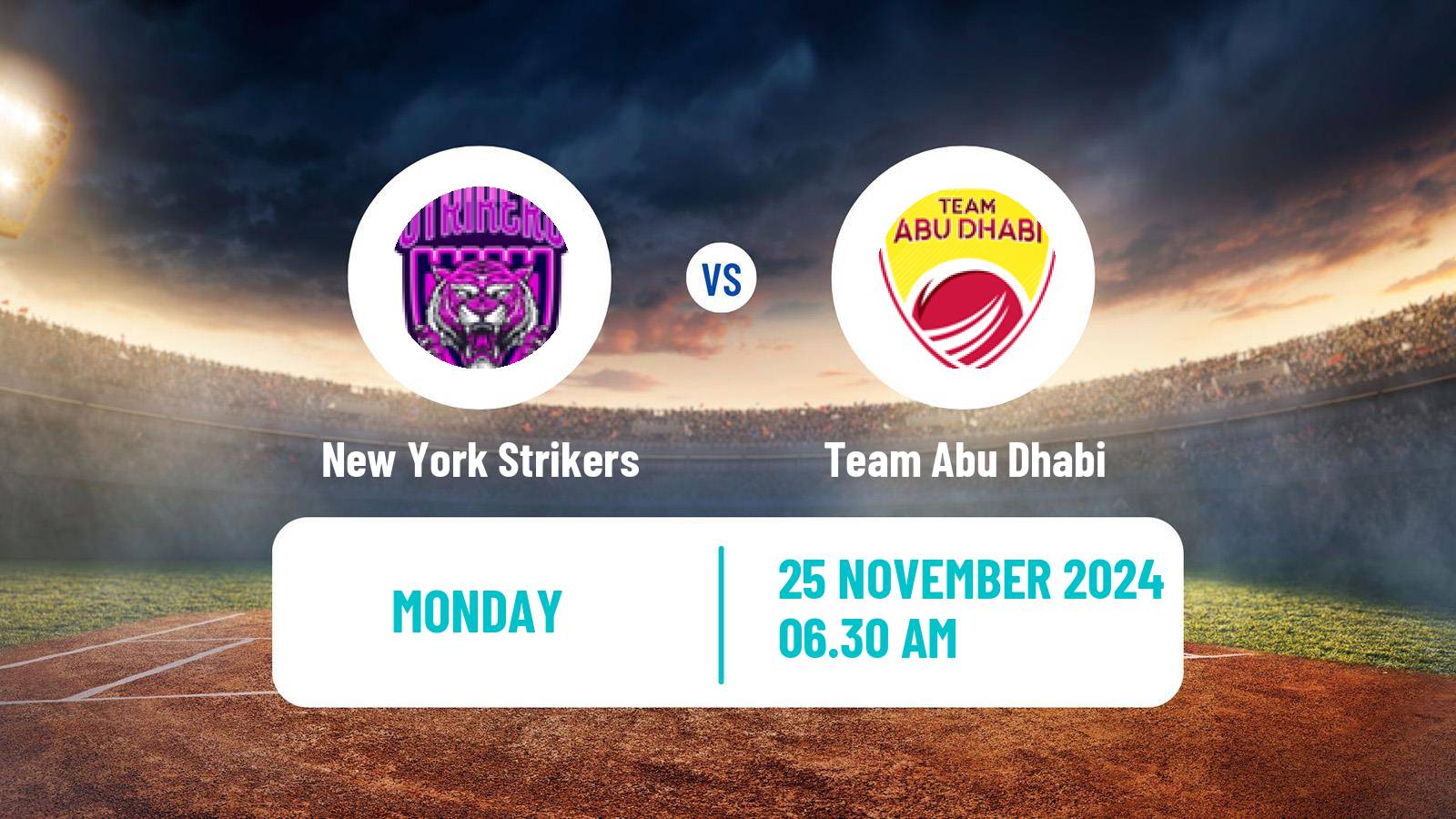 Cricket UAE T10 League New York Strikers - Team Abu Dhabi