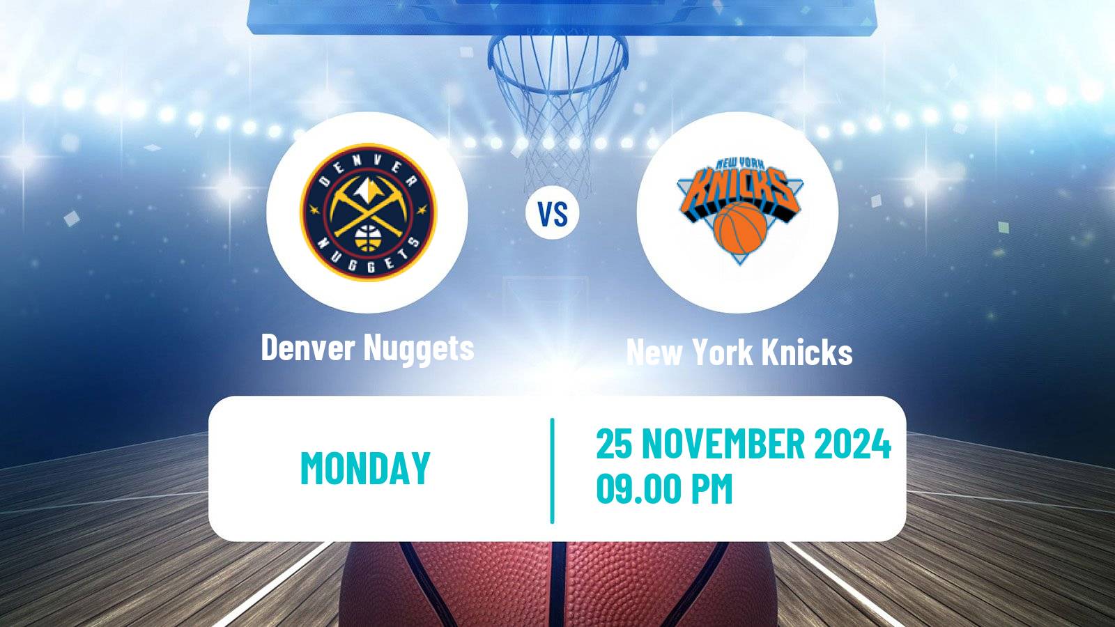 Basketball NBA Denver Nuggets - New York Knicks