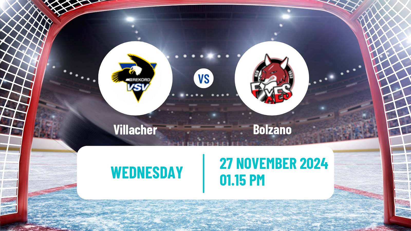 Hockey Austrian Ice Hockey League Villacher - Bolzano